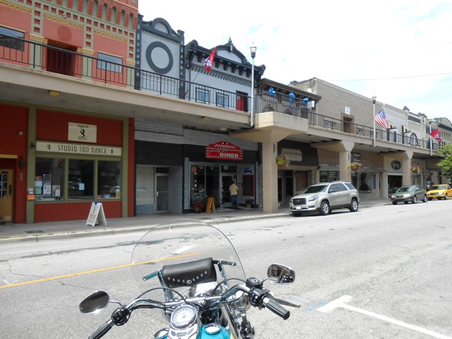 In downtown Morristown, parked across from Jersey Girl Diner.