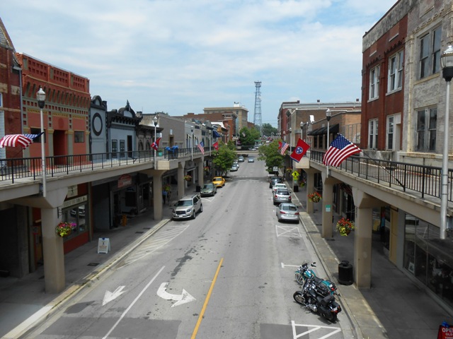 Looking down on where we parked.