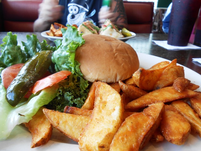 YUM! Should've shown the blackened chicken inside the bun... it was delicious.