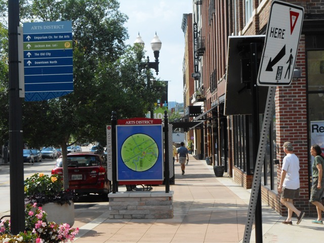 Downtown Knoxville has a thriving art district.