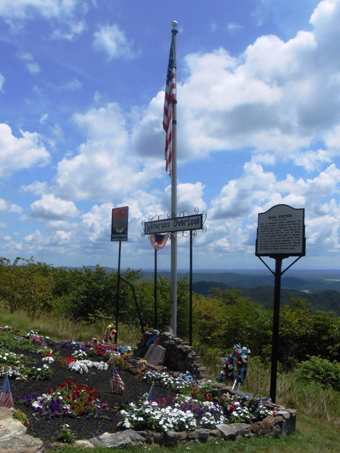 Memorial for veterans at the Overlook.
