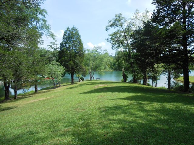 Inside the park looking toward the water.