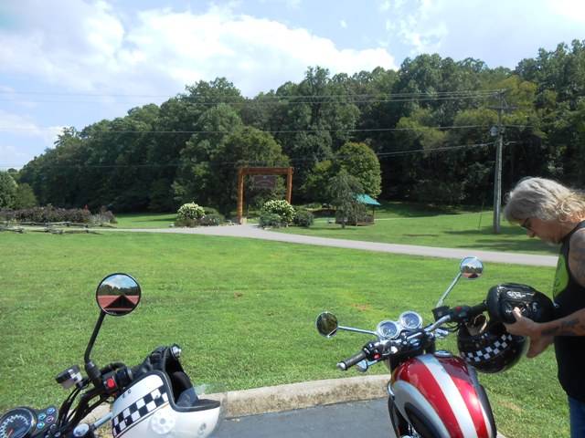 After lunch, we walked back to our bikes ready to ride into the mountains.