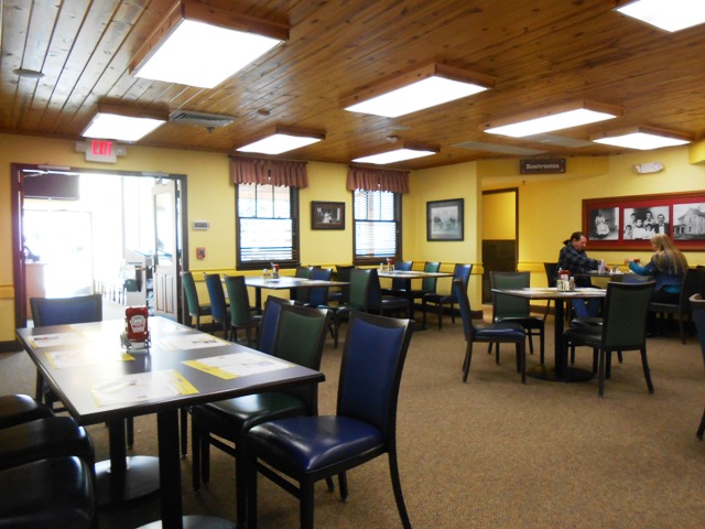 Inside the cafe- warm and welcoming. 