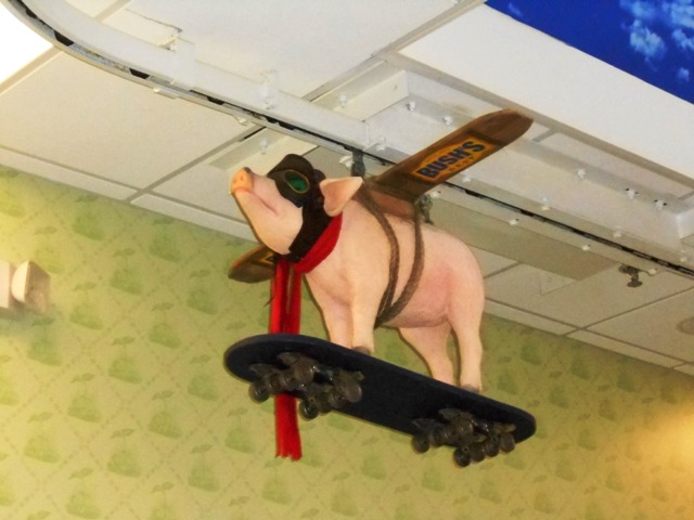 At Bush's Beans- pigs really do fly.
