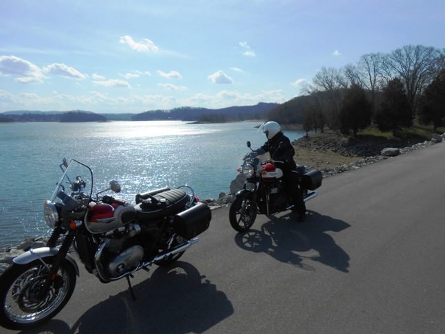 View of the water at Cherokee Dam.